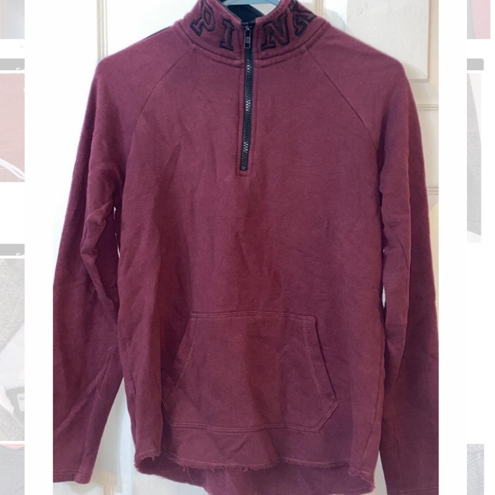 PINK victoria secret half zip hoodie